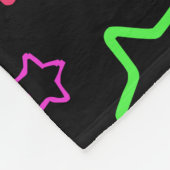 Multicolored Starry Night フリースブランケット (角)