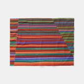 Multicolored striped illustration フリースブランケット (正面(横))