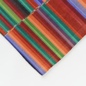 Multicolored striped illustration フリースブランケット (角)