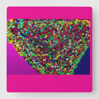 Multicolored Tree Between Worlds スクエア壁時計