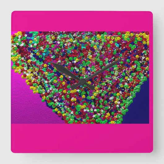 Multicolored Tree Between Worlds スクエア壁時計 (正面)