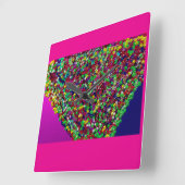 Multicolored Tree Between Worlds スクエア壁時計 (傾斜)