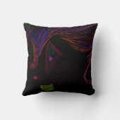 Multicolored Trickster Spirit Throw Pillow クッション (裏面)