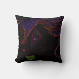 Multicolored Trickster Spirit Throw Pillow クッション