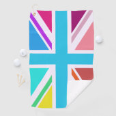 Multicolored Union Jack/Flag Design ゴルフタオル (インサイチュ)