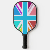 Multicolored Union Jack/Flag Design ピックルボールラケット (裏面)