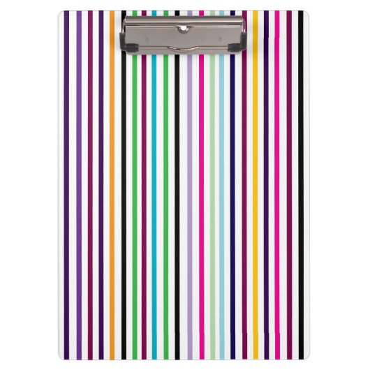 Multicolored Vertical Striped Clipboard クリップボード (正面)
