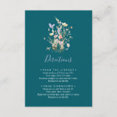 Multicolored Wildflower Green Wedding Signage エンクロージャーカード (正面)