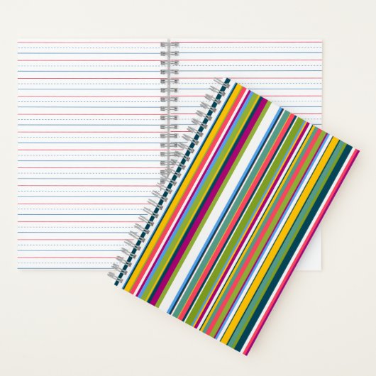 Multicolour Vertical Striped notebook  ノートブック (内側)