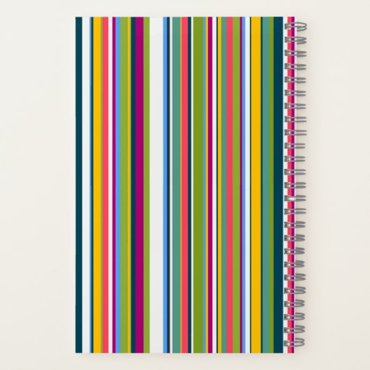 Multicolour Vertical Striped notebook  ノートブック (裏面)