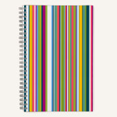Multicolour Vertical Striped notebook  ノートブック (正面)