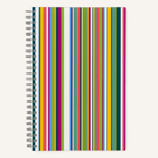 Multicolour Vertical Striped notebook  ノートブック (正面)