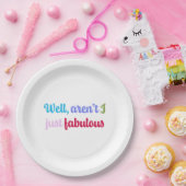 Multicoloured Cool Font and Sassy Saying ペーパープレート (パーティー)