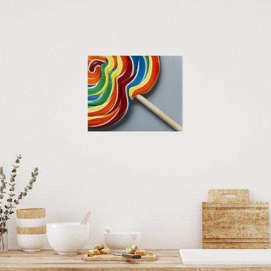 Multicoloured lollipop ポスター (キッチン)