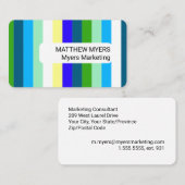 Multicoloured Striped Self-employed Branding 名刺 (正面/裏面)