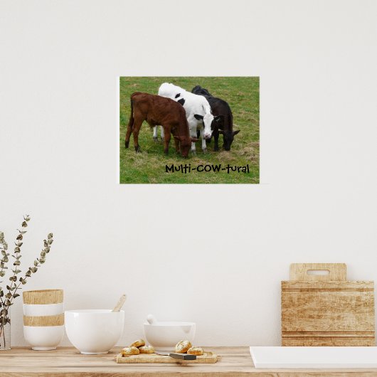 Multicultural? We're Multi-COW-tural! ポスター (キッチン)