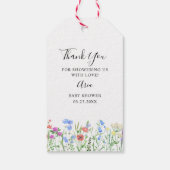 Multihued Wildflower Baby Shower Celebration ギフトタグ (裏面)