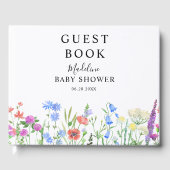 Multihued Wildflower Baby Shower Celebration ゲストブック (正面)