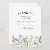 Multihued Wildflower Baby Shower Celebration サンキューカード (正面/裏面)