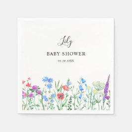 Multihued Wildflower Baby Shower Celebration スタンダードカクテルナプキン