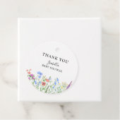 Multihued Wildflower Baby Shower Celebration フェイバータグ (インサイチュ)