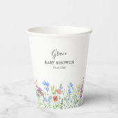 Multihued Wildflower Baby Shower Celebration 紙コップ (裏面)