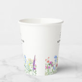 Multihued Wildflower Baby Shower Celebration 紙コップ (左)