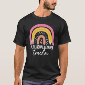 Multilingual Learner Teacher Leopard Rainbow  Teac Tシャツ (正面)