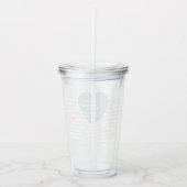 Multilingual Love - Mint Blue Acrylic Tumbler アクリルタンブラー (正面)