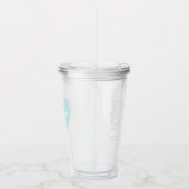 Multilingual Love - Mint Blue Acrylic Tumbler アクリルタンブラー (右)