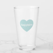 Multilingual Love Tumbler Mint Blue Custom Design タンブラーグラス (裏面)