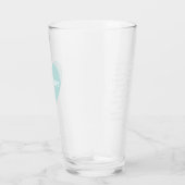 Multilingual Love Tumbler Mint Blue Custom Design タンブラーグラス (右)