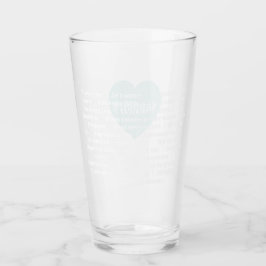 Multilingual Love Tumbler Mint Blue Custom Design タンブラーグラス
