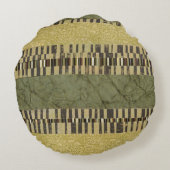 Multipatternedのパネルの絵画 ラウンドクッション (裏面)