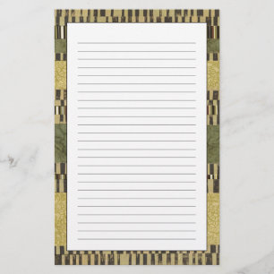 Multipatternedのパネルの絵画 便箋