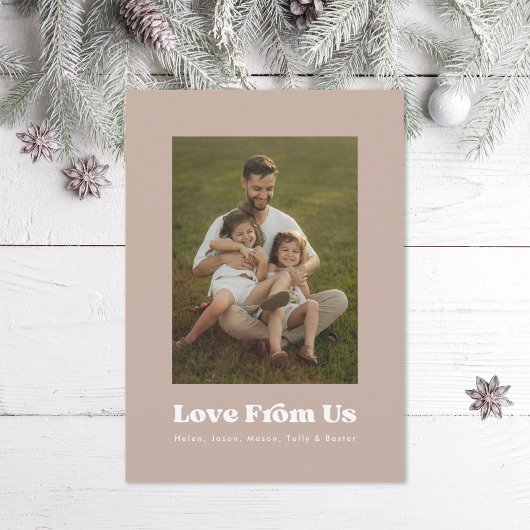 Multiphoto Love from Us Family Photo シーズンカード