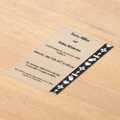Multiplayer Mode in Black Acrylic Wedding アクリル招待状 (レイダウン)
