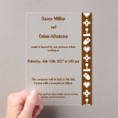 Multiplayer Mode in Chocolate Acrylic Wedding アクリル招待状 (インサイチュ (ポータブル))