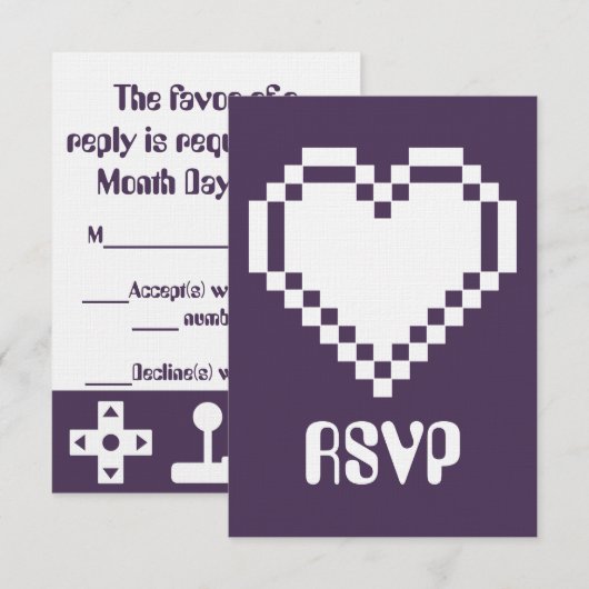 Multiplayer Mode in Purple RSVPカード (正面/裏面)