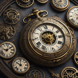 Multiple Clocks and pocket watches v4 Tissue paper 薄葉紙