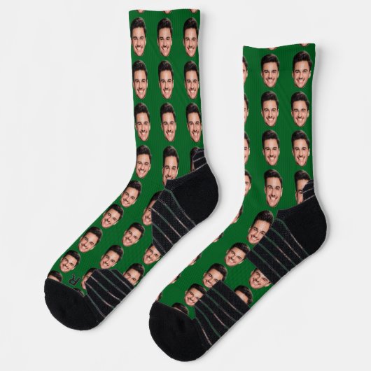 Multiple Face Personalized Socks, Add Your Image ソックス (左)