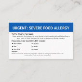 Multiple Food Allergy Alert 名刺 (正面)