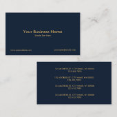 Multiple Location Business Card | Navy Blue & Gold 名刺 (正面/裏面)