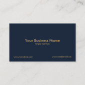Multiple Location Business Card | Navy Blue & Gold 名刺 (正面)