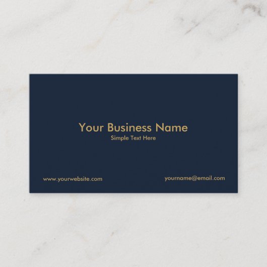 Multiple Location Business Card | Navy Blue & Gold 名刺 (正面)