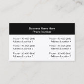 Multiple Location Business Cards Design Layout 名刺 (正面)