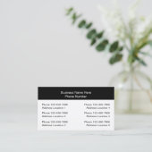 Multiple Location Business Cards Design Layout 名刺 (スタンド正面)