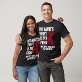 Multiple Myeloma Awareness Burgundy Ribbon Aunt's  Tシャツ (ユニセックス)
