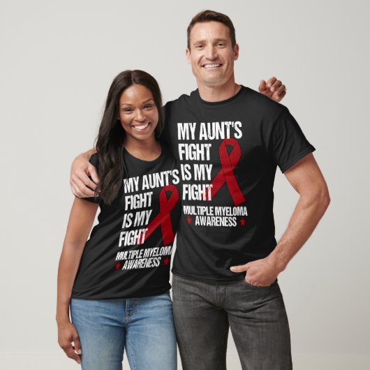 Multiple Myeloma Awareness Burgundy Ribbon Aunt's  Tシャツ (ユニセックス)