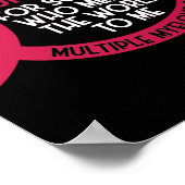 Multiple Myeloma Awareness I Wear Burgundy For ポスター (角)